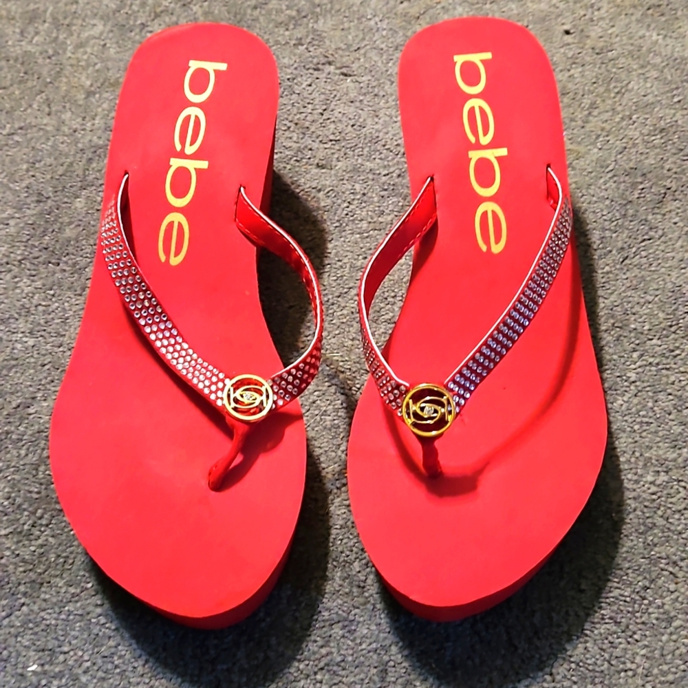 Bebe wedge sandals, 11 women